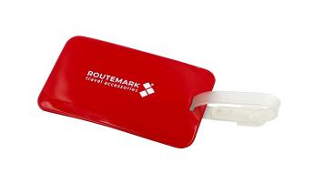 Luggage tag Routemark Happy Ways, red