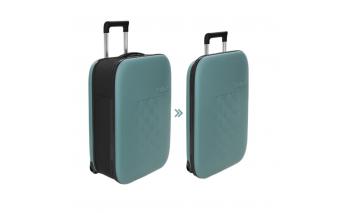 Чемодан складной Rollink Vega II, 55x40x20 см, 2 колеса, бирюзовый (105-21-320-380-100)