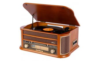 Vinyl Record Player Alive Audio Oldtimer Wood AA-OLD-01-WD