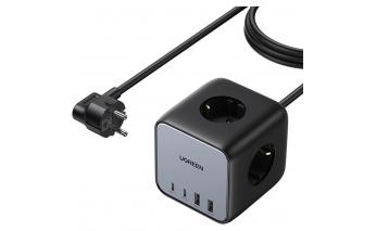 Устройство зарядное Ugreen CD268 DigiNest Cube Charging Station серый (2xUSB/2xUSB-A)