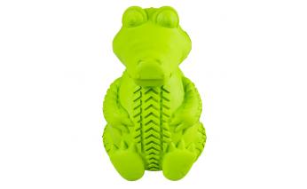 Игрушка для собак резиновая Duvo+ «Крокодил», зелёная, 7.5x9.5x12 см