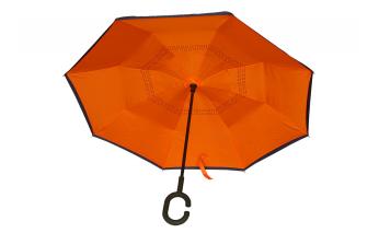 Reverse umbrella Routemark dark blue with orange