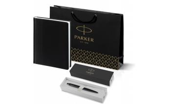 Ручка шариковая Parker Jotter XL SE20 Monochrome и ежедневник недатированный, черный (PRPRBLK2122753)