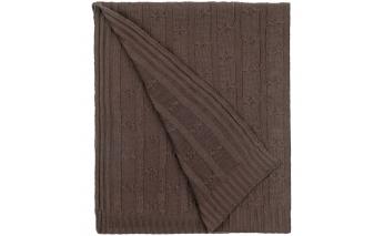 Blanket Teplo Trenza, brown (cocoa)