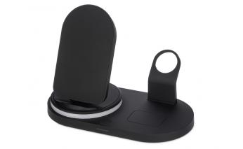 Станция зарядная складная с беспроводной зарядкой Evolt Flashport, 15 Вт, черный (591076)