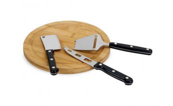 Cheese set with utensils Fabrizio, black RA-282953
