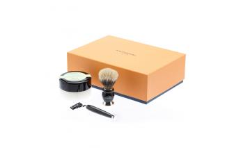 Shaving kit Mondial: MACH3 razor, shaving brush, Bergamotto shaving cream, color black