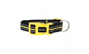 Ошейник для собак Doog Neon Bolt, 42-62 см, чёрно-желтый, L