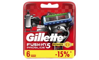Replaceable cartridges for razor Gillette Fusion5 ProGlide Power 6 pcs.