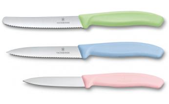 Набор из 3 ножей Victorinox Swiss Classic: 2 ножа для овощей и фруктов 8 и 10 см, столовый нож 11 см RA-133552