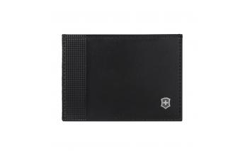 Визитница Victorinox Altius Alox с защитой от сканирования RFID, натуральная кожа, 8x1x10 см, чёрная (611580)