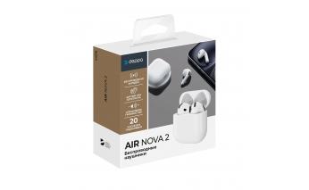 Наушники беспроводные с микрофоном Deppa Air Nova 2, белый (1-44219)