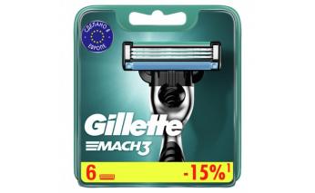 Кассеты сменные для бритвы Gillette Mach3 6 шт.