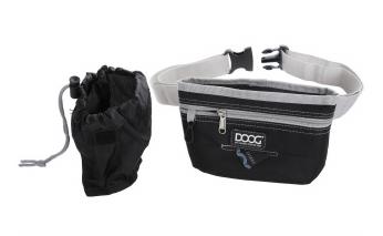 Waist bag Doog Medium, black - gray, 20x12 cm