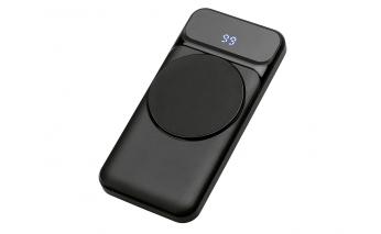Battery external wireless Magnetic with integrated cables Evolt Mani, 10000 mAh, black (590164.07)