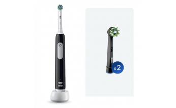 Щетка зубная электрическая Oral-B Pro 1 черная + насадки Cross Action 2 шт