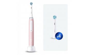 Щетка зубная электрическая Oral-B iO 3 Blush Pink + насадки Oral-B Ultimate Clean 4 шт