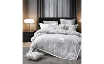 Bedding set Arya Nature Euro, double light grey 8680943262639