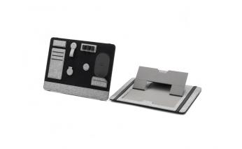 Clipboard Pro Folding Laptop Stand and Accessory Organizer Brand Charger, Gray (833121)