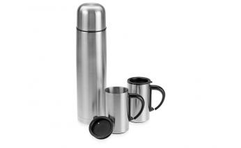 Coretto set: thermos and 2 thermos cups (silver) RA-236994