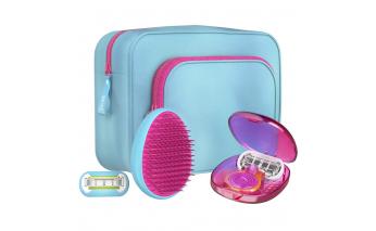 Gift set for women razor Gillette Venus Snap Embrace + 2 replacement cassettes + cosmetic bag + comb
