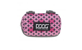 Leash bag neoprene Doog Toto, pink with pattern, 10x7x4 cm