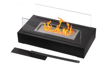 Bio fireplace rectangular Narvik, black (304007)