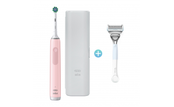 Щетка зубная электрическая Oral-B Pro 3 D505.513.3X розовая + Женская бритва для ухода в зоне бикини Gillette Venus + Satin Care