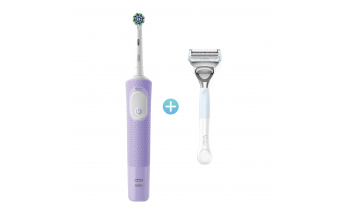 Щетка зубная электрическая Oral-B Vitality Pro D103.413.3 Cross Action Protect X Clean сиреневый + Бритва женская для ухода в зоне бикини Gillette Venus + Satin Care
