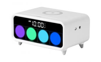 Часы с беспроводным зарядным устройством Rombica Timebox 1 белый RA-241708