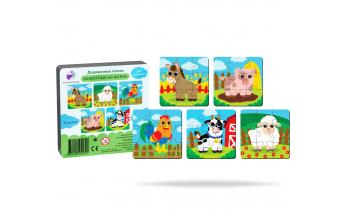 Пазл деревянный Active Puzzles Животные на ферме