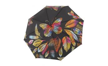 Umbrella automatic Doppler Fiber Automatic 5x5x29 cm, black/butterfly (746165SF)