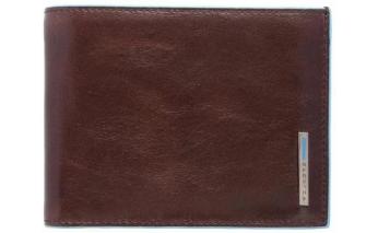 Wallet for men Piquadro Blue Square, genuine leather, brown (472405)