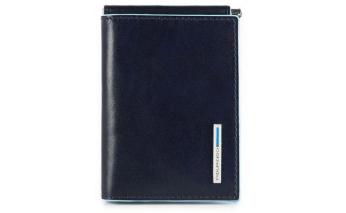 Wallet Piquadro Blue Square, 8x2x10 cm, genuine leather, blue (1911084)