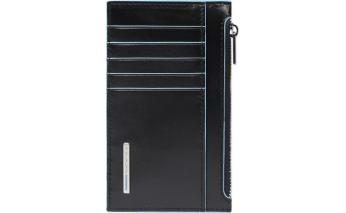Чехол для кредитных карт Piquadro Blue Square, 8х1х13.5 см, натуральная кожа, черный (PP6561B2R/N)