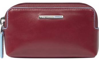 Key keeper Piquadro Blue Square, 12x3x6.5 cm, genuine leather, red (2011811)
