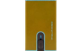 Чехол для кредитных карт Piquadro Blue Square PP4825B2BLR/G, натуральная кожа, желтый (2013901)