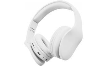 Наушники Digma BT-17, Bluetooth, накладные, белый (1930380)
