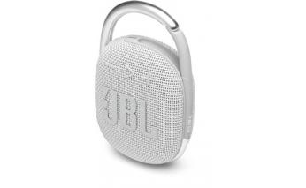 Колонка портативная JBL Clip 4, 5Вт, белый [jblclip4wht]