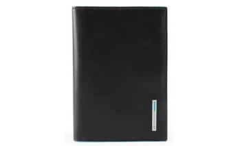 Обложка для документов Piquadro Blue Square, черный, натуральная кожа