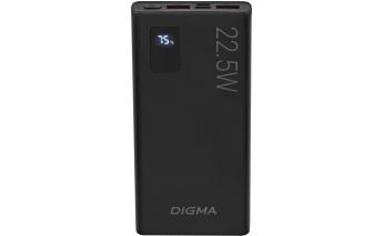 Аккумулятор внешний Digma DGPF10A, 10000 мAч, черный (1928758)