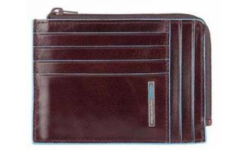 Credit card case Piquadro Blue Square, genuine leather, brown (442724)
