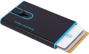 Кардхолдер Piquadro Blue Square, черный, натуральная кожа