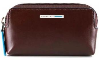 Key bag Piquadro Blue Square, brown, genuine leather