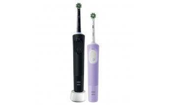Set of electric toothbrushes Oral-B Vitality Pro Duo Black&Lilac  in a gift box