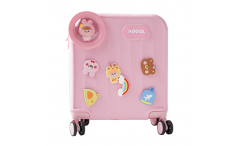 Чемодан детский Koool Family 21х37х46 см, розовый
