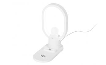 Charging station wireless 4-in-1 Evolt Portal with lamp, 15 W, white (592206)