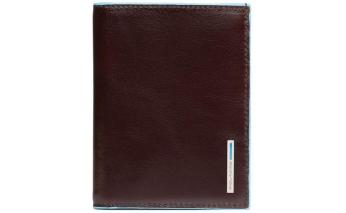 Wallet for men Piquadro Blue Square, genuine leather, mahogany (1956053)