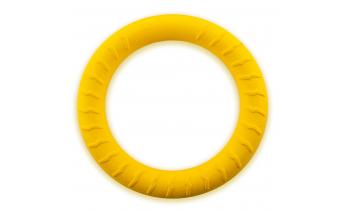 Игрушка для собак SkyRus «Кольцо» резиновая, жёлтая, 18х18х2.7см (145105/yellow)