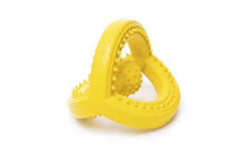 Rubber toy for dogs Duvo+ Tugger, yellow, 14 cm